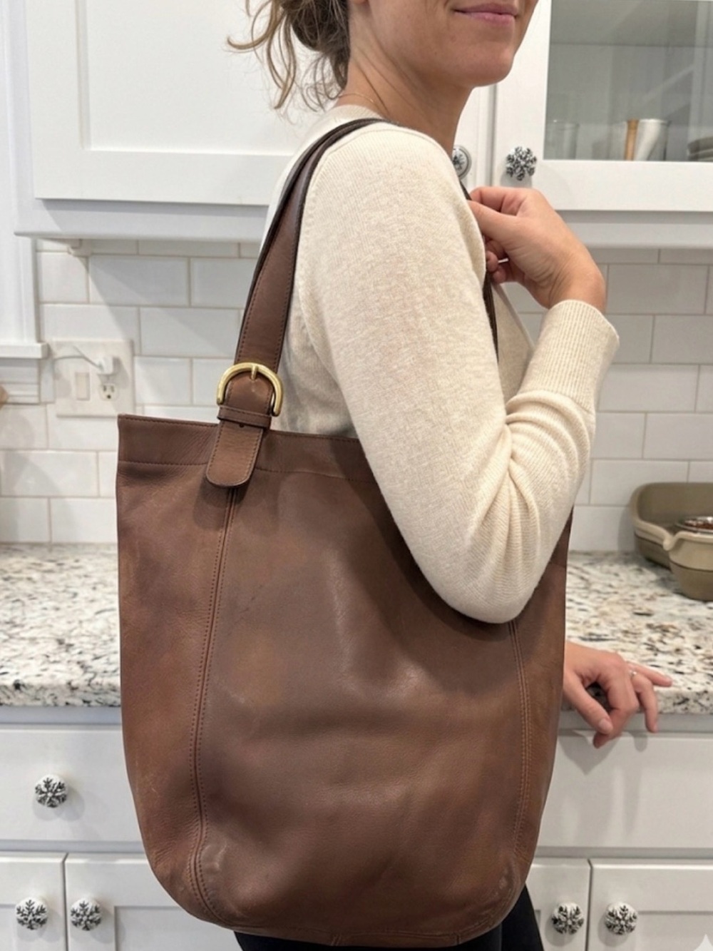 Coach Brown bucket large vintage  Leather Tote bag